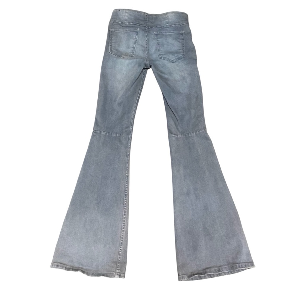 We The Free Pull On Flare Jeans Size 28 Blue Brown Hue Free People - Picture 4 of 7